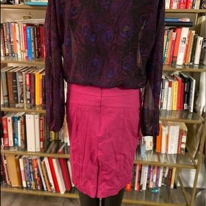 Sexy pink pencil skirt